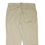 DICKIES Mens Cotton Blend Beige Relaxed Straight Trousers W40 L26 Workwear
