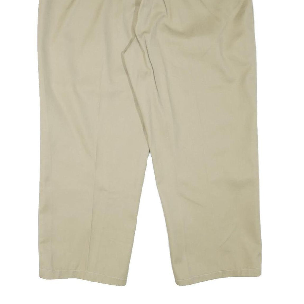 DICKIES Mens Cotton Blend Beige Relaxed Straight Trousers W40 L26 Workwear