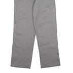 DICKIES Mens Regular Grey Cotton Blend Trousers W32 L30 Classic Zip Workwear