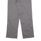 DICKIES Mens Regular Grey Cotton Blend Trousers W32 L30 Classic Zip Workwear