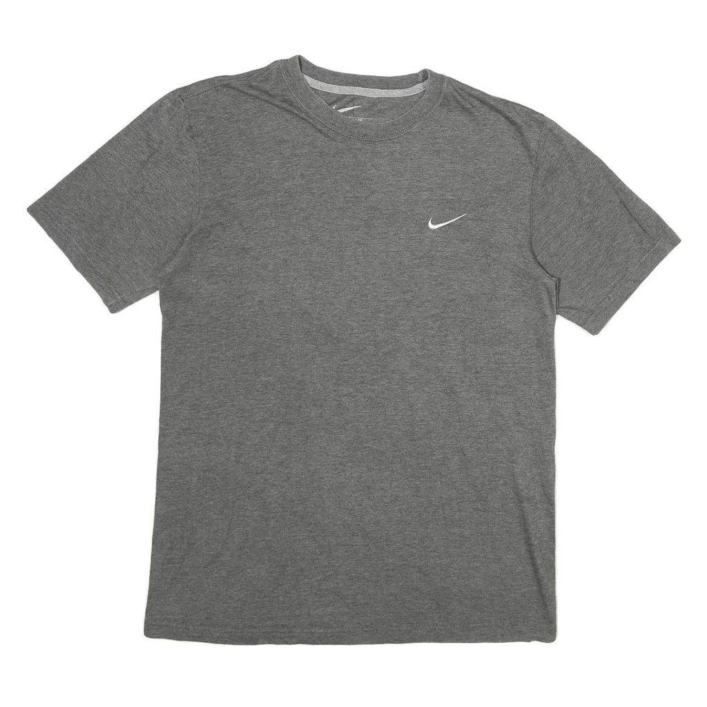 NIKE Mens Grey Classic T-Shirt M Short Sleeve Crew Neck Cotton Comfortable