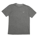 NIKE Mens Grey Classic T-Shirt M Short Sleeve Crew Neck Cotton Comfortable