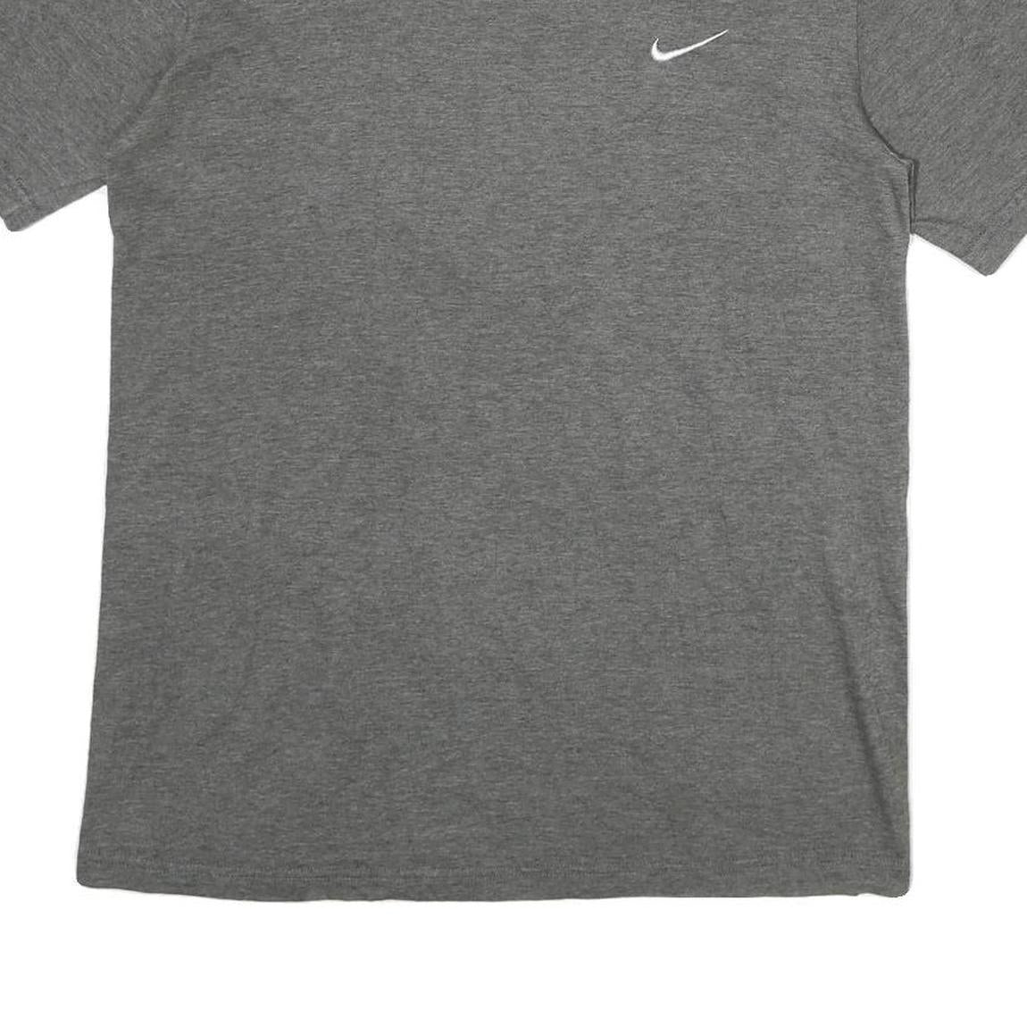NIKE Mens Grey Classic T-Shirt M Short Sleeve Crew Neck Cotton Comfortable