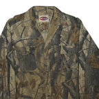 WRANGLER Mens Brown Camouflage Cotton Blend Shirt L Outdoor Hunting Style