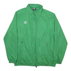 UMBRO Mens Green Jacket L Polyester Plain Zip Sports Casual Lightweight