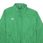 UMBRO Mens Green Jacket L Polyester Plain Zip Sports Casual Lightweight