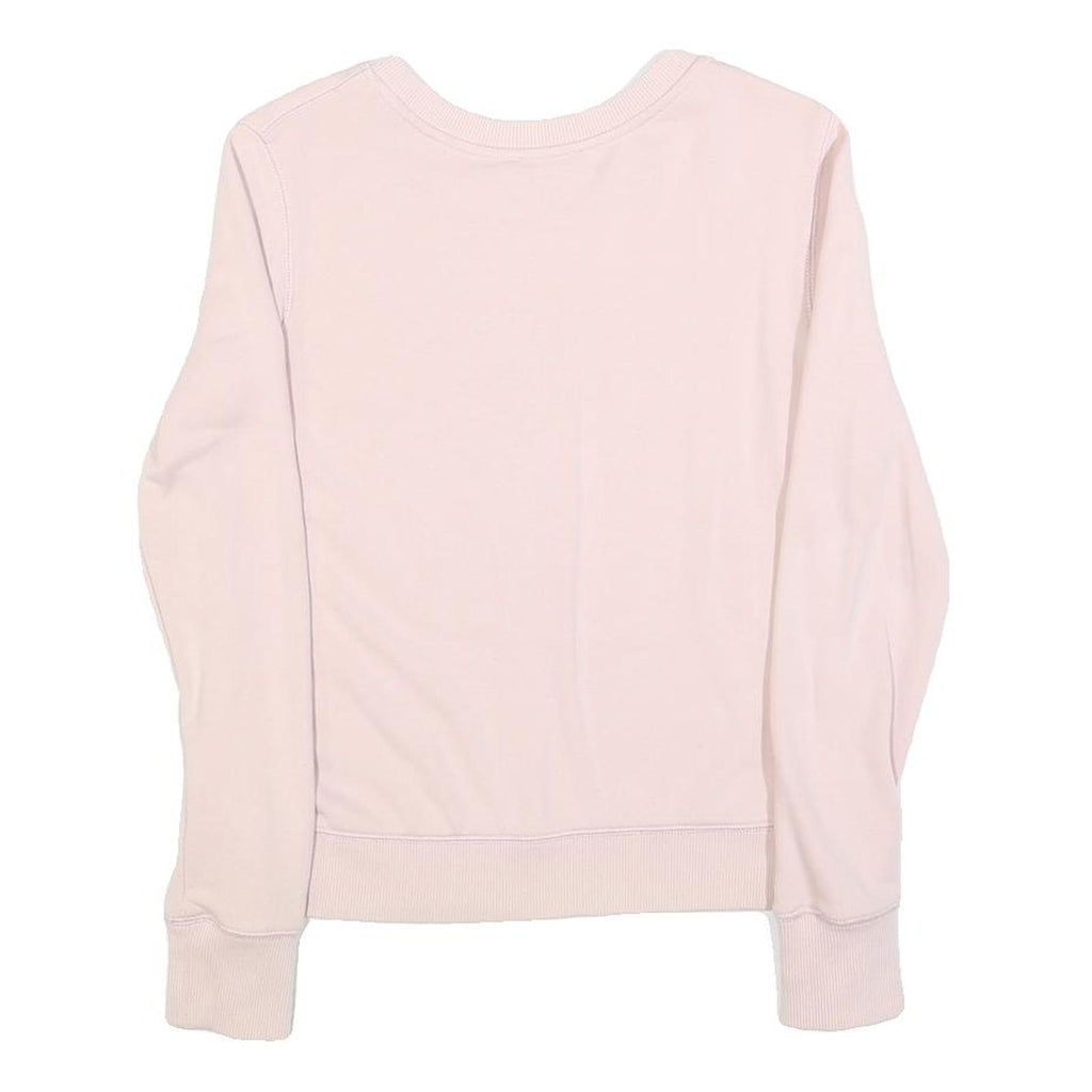 CALVIN KLEIN Womens Pink Crew Neck XS Cotton Blend Sweatshirt Logo Print