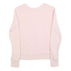 CALVIN KLEIN Womens Pink Crew Neck XS Cotton Blend Sweatshirt Logo Print