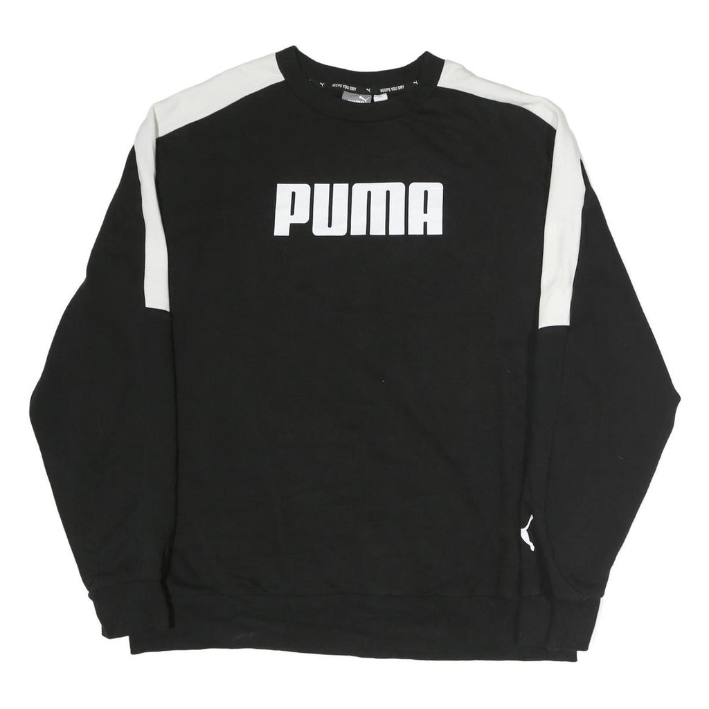 NIKE Mens Black Crew Neck XL Sweatshirt Cotton Pullover Sportswear Casual