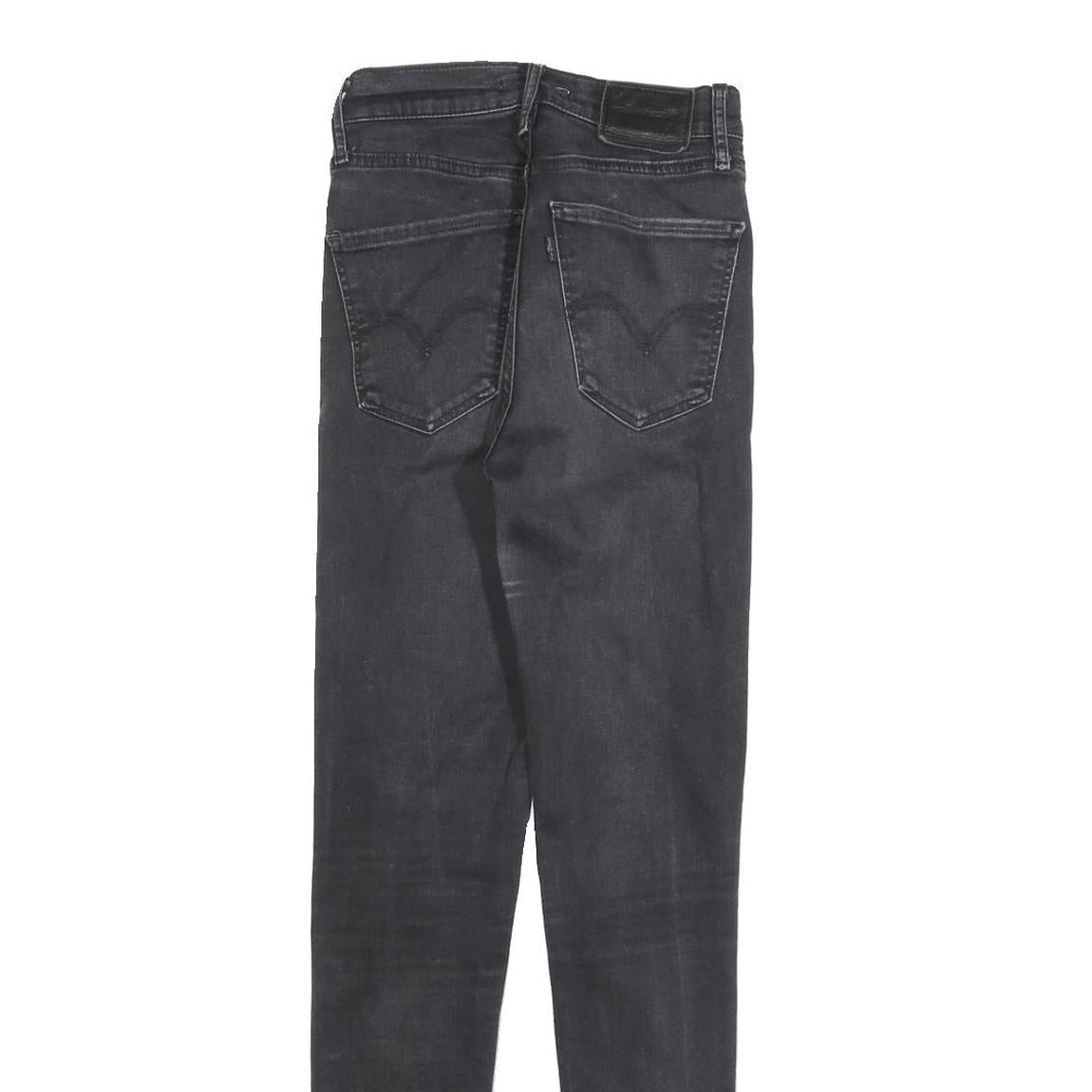 LEVI'S Big E Womens Slim Skinny Denim Dark Black W25 L30 Stretch Cotton Jeans