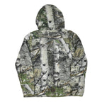 Womens Green Camouflage Hooded Jacket M Polyester Blend Zip Up Outdoor Wear