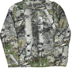 Womens Green Camouflage Hooded Jacket M Polyester Blend Zip Up Outdoor Wear