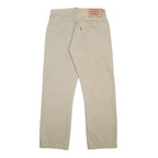 LEVI'S 501 Mens Jeans Beige Regular Straight Denim W31 L27 Classic Button Fly