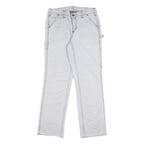 CARHARTT Fleece Lined Womens White Regular Straight Carpenter Trousers W29 L30