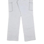 CARHARTT Fleece Lined Womens White Regular Straight Carpenter Trousers W29 L30