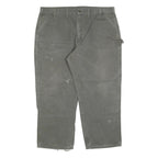 CARHARTT Mens Jeans Green Relaxed Straight Denim Medium W44 L30 Workwear