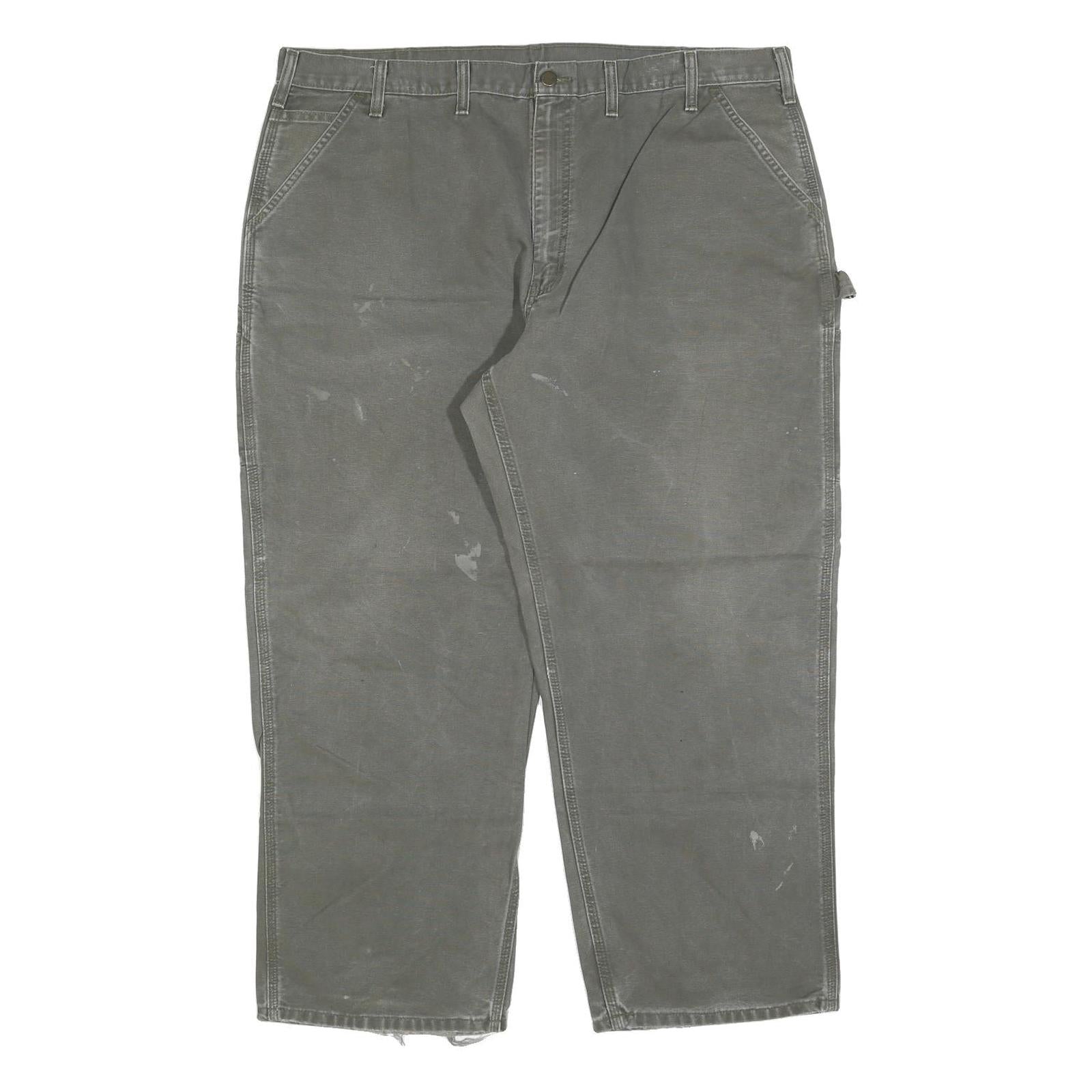 CARHARTT Mens Jeans Green Relaxed Straight Denim Medium W44 L30 Workwear