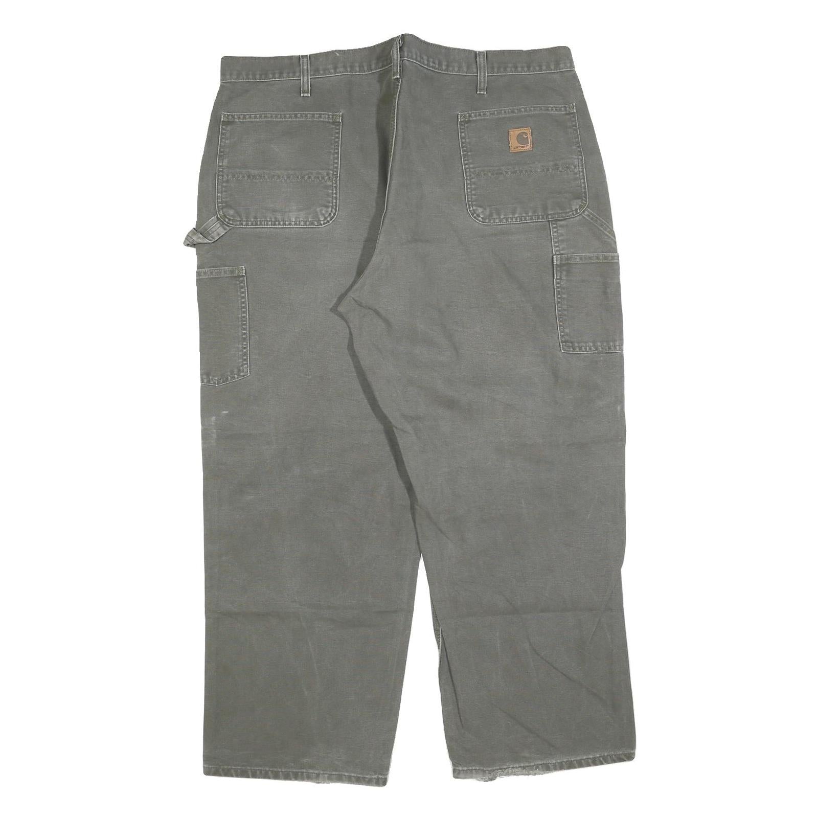 CARHARTT Mens Jeans Green Relaxed Straight Denim Medium W44 L30 Workwear