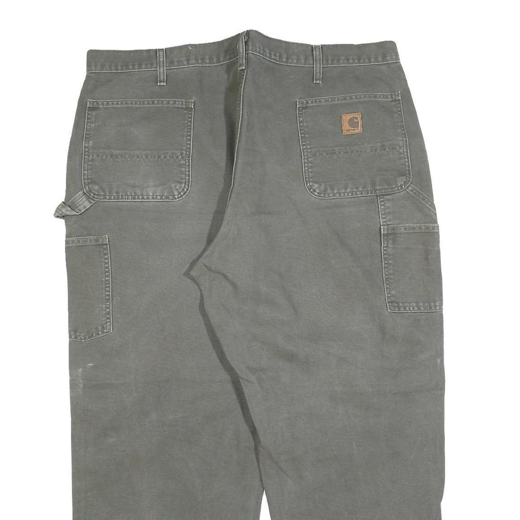 CARHARTT Mens Jeans Green Relaxed Straight Denim Medium W44 L30 Workwear