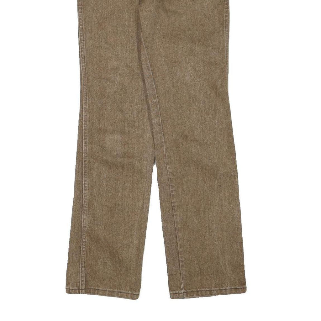 WRANGLER Mens Regular Fit Straight Brown Denim Jeans W28 L31 Classic Style Zip