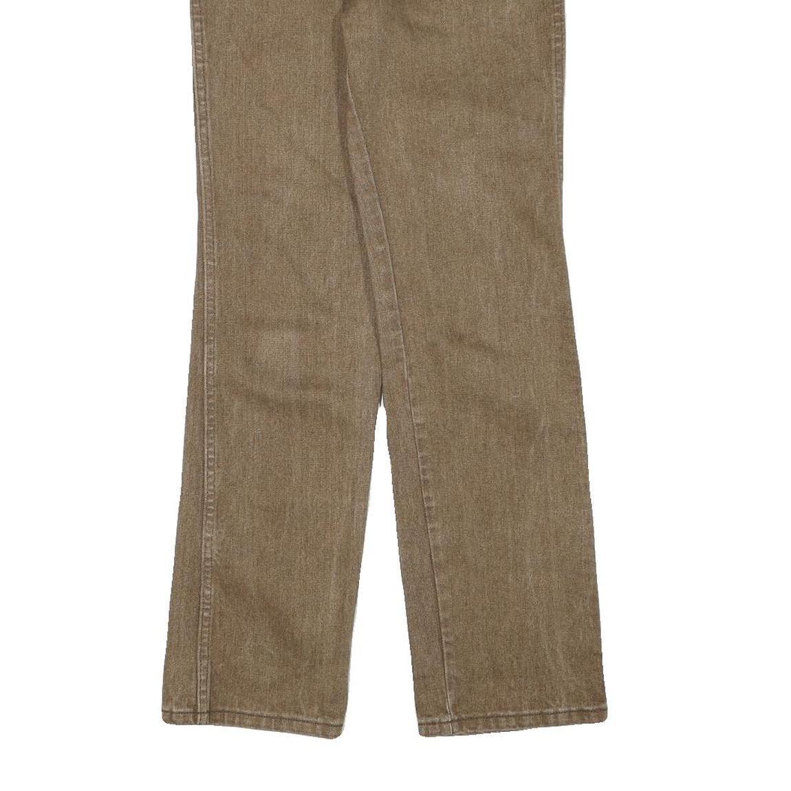 WRANGLER Mens Regular Fit Straight Brown Denim Jeans W28 L31 Classic Style Zip