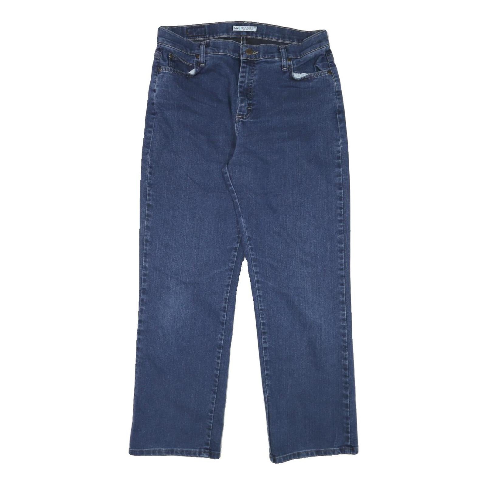 LEE Womens Relaxed Fit Blue Denim Cotton Blend Jeans W31 L28 Casual Comfort