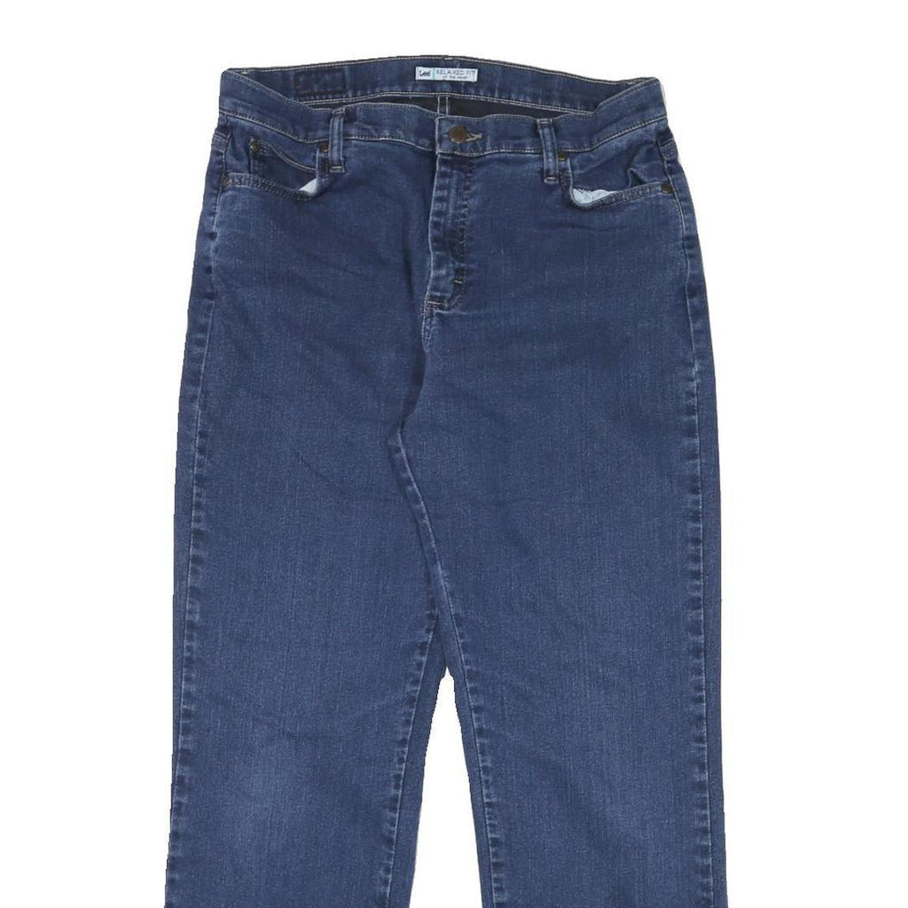 LEE Womens Relaxed Fit Blue Denim Cotton Blend Jeans W31 L28 Casual Comfort