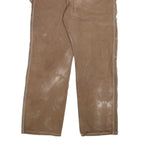 DICKIES Mens Cotton Blend Brown Regular Straight Trousers W34 L30 Workwear