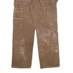 DICKIES Mens Cotton Blend Brown Regular Straight Trousers W34 L30 Workwear