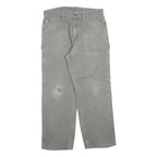 CARHARTT Mens Cotton Blend Grey Loose Straight Trousers W34 L30 Workwear Casual