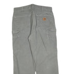 CARHARTT Mens Cotton Blend Grey Loose Straight Trousers W34 L30 Workwear Casual