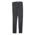 LEVI'S Womens Slim Black Denim Slim Jeans W29 L32 Stylish Cotton Blend Zip