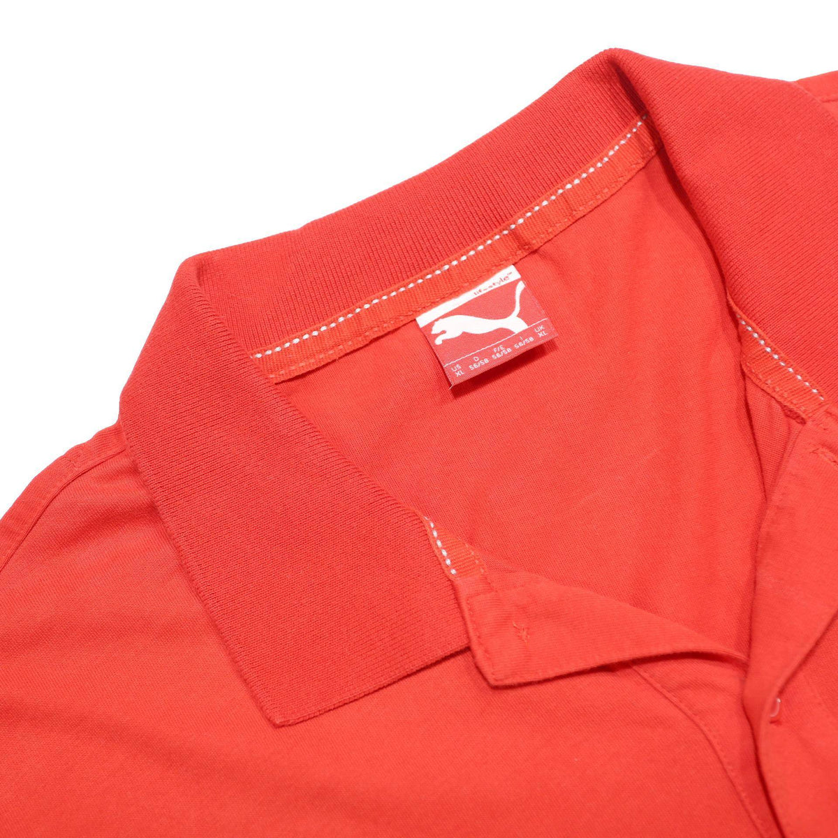 PUMA Mens Red Short Sleeve Cotton Polo Shirt XL Eagle Crest Casual