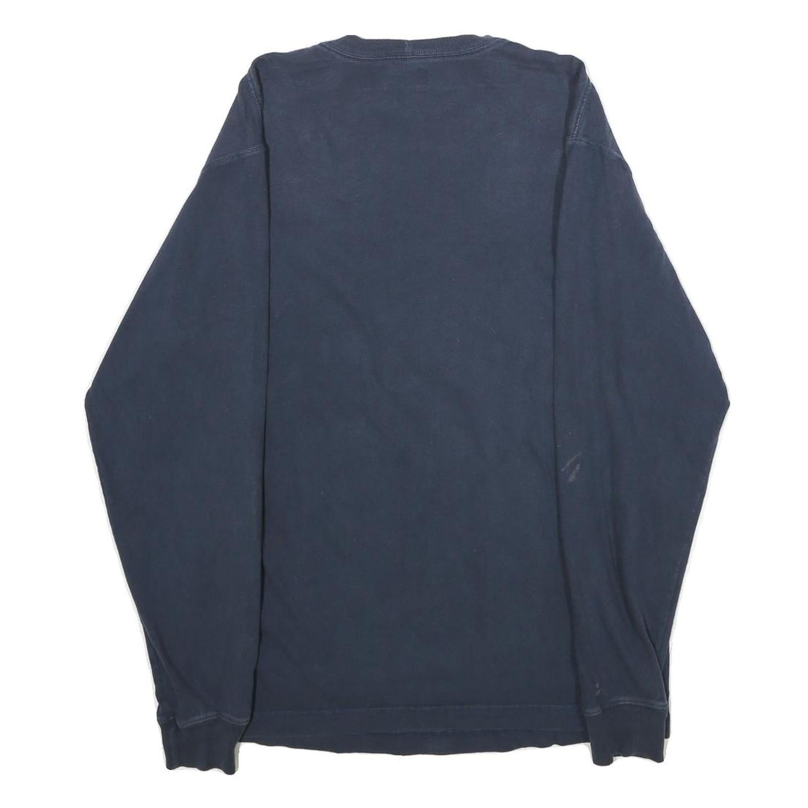 CARHARTT Mens Blue Long Sleeve T-Shirt S Crew Neck Cotton Pocket