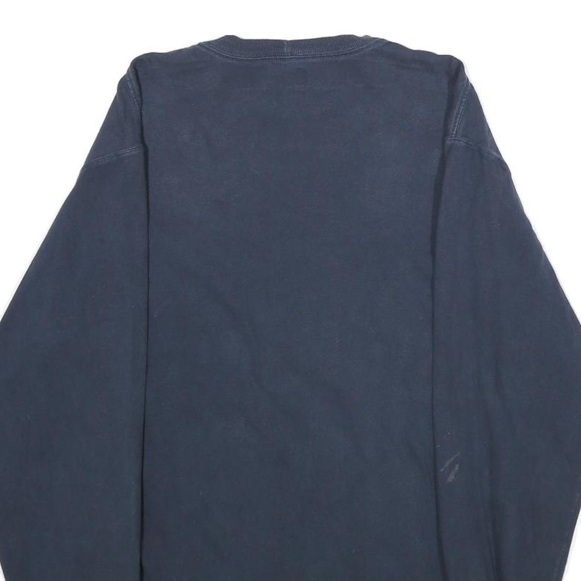 CARHARTT Mens Blue Long Sleeve T-Shirt S Crew Neck Cotton Pocket