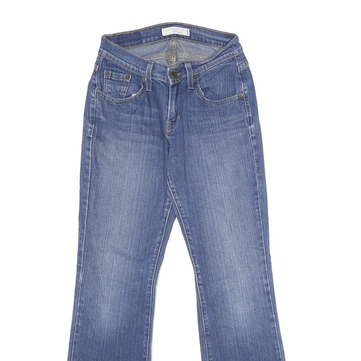 LEVI'S Womens Jeans Blue Relaxed Bootcut Denim Medium W26 L32 529 Curvy