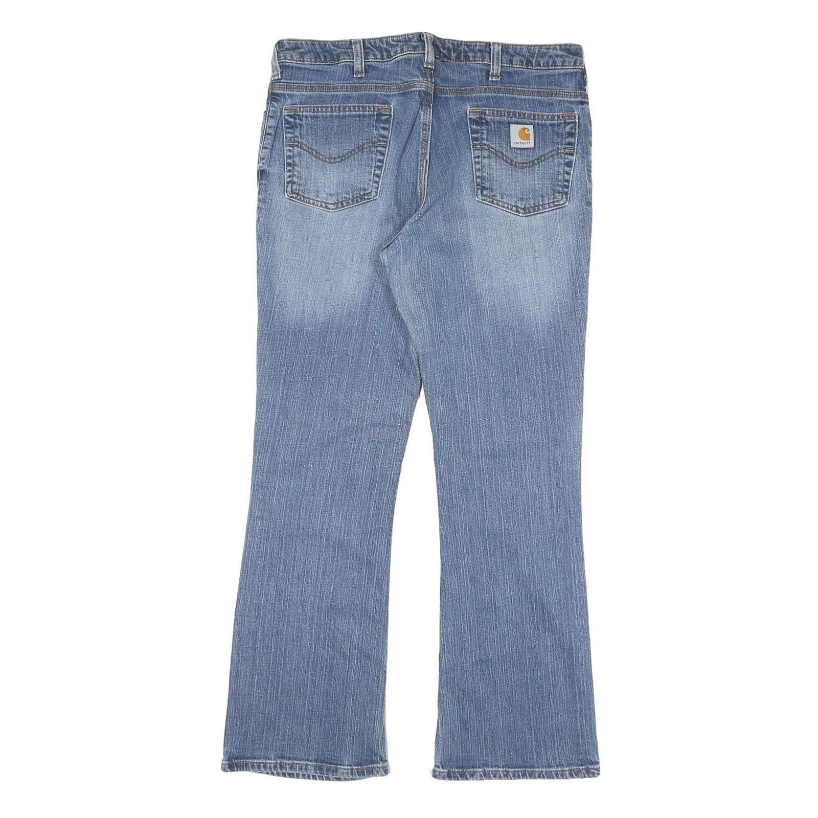 CARHARTT Womens Jeans Blue Regular Flared Denim Medium W32 L30 Classic Cotton