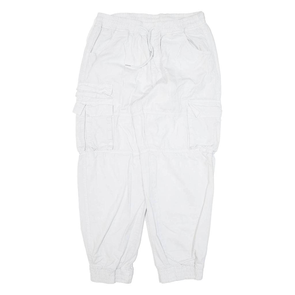 Cargo Womens Trousers White Loose Tapered W29 L26