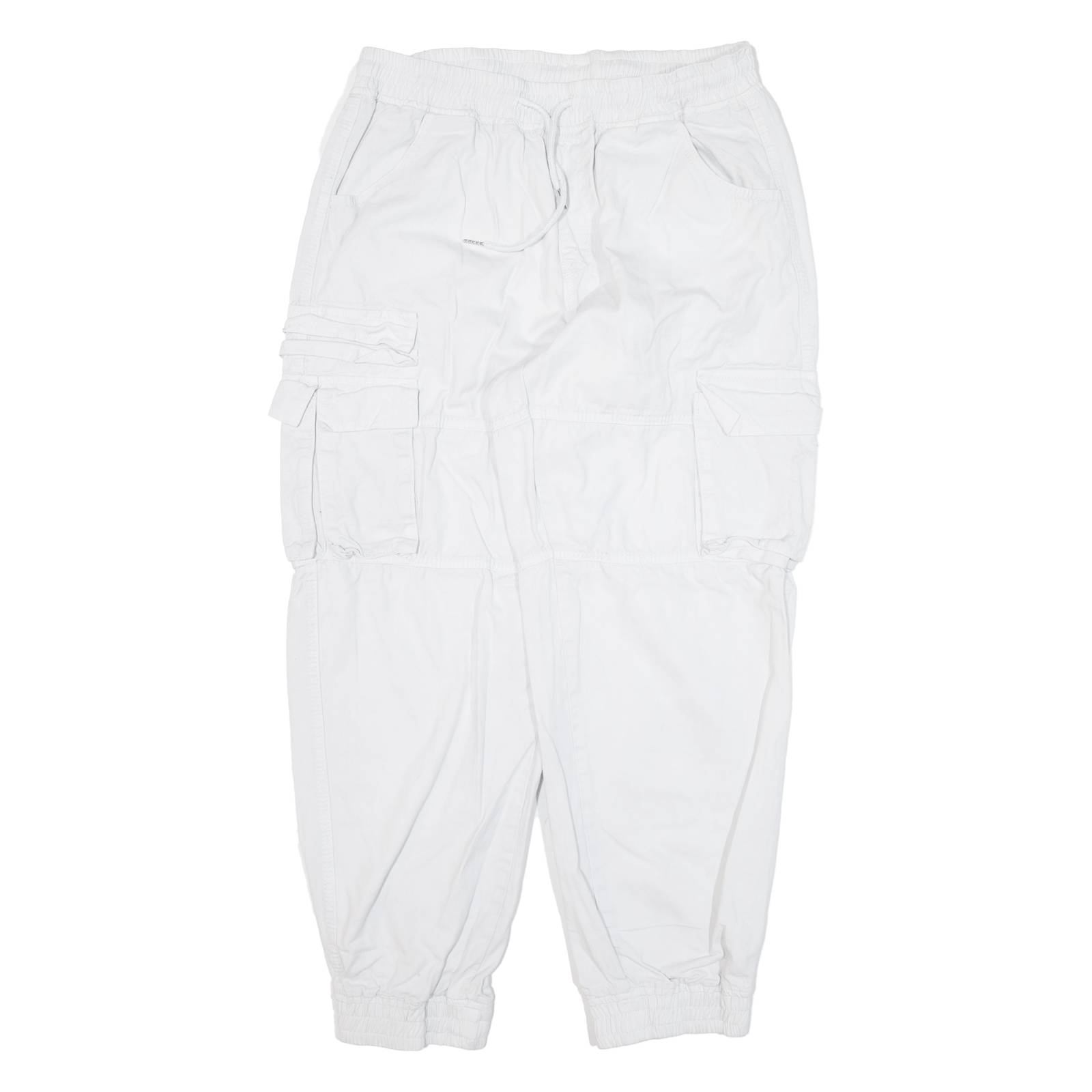 Cargo Womens Trousers White Loose Tapered W29 L26