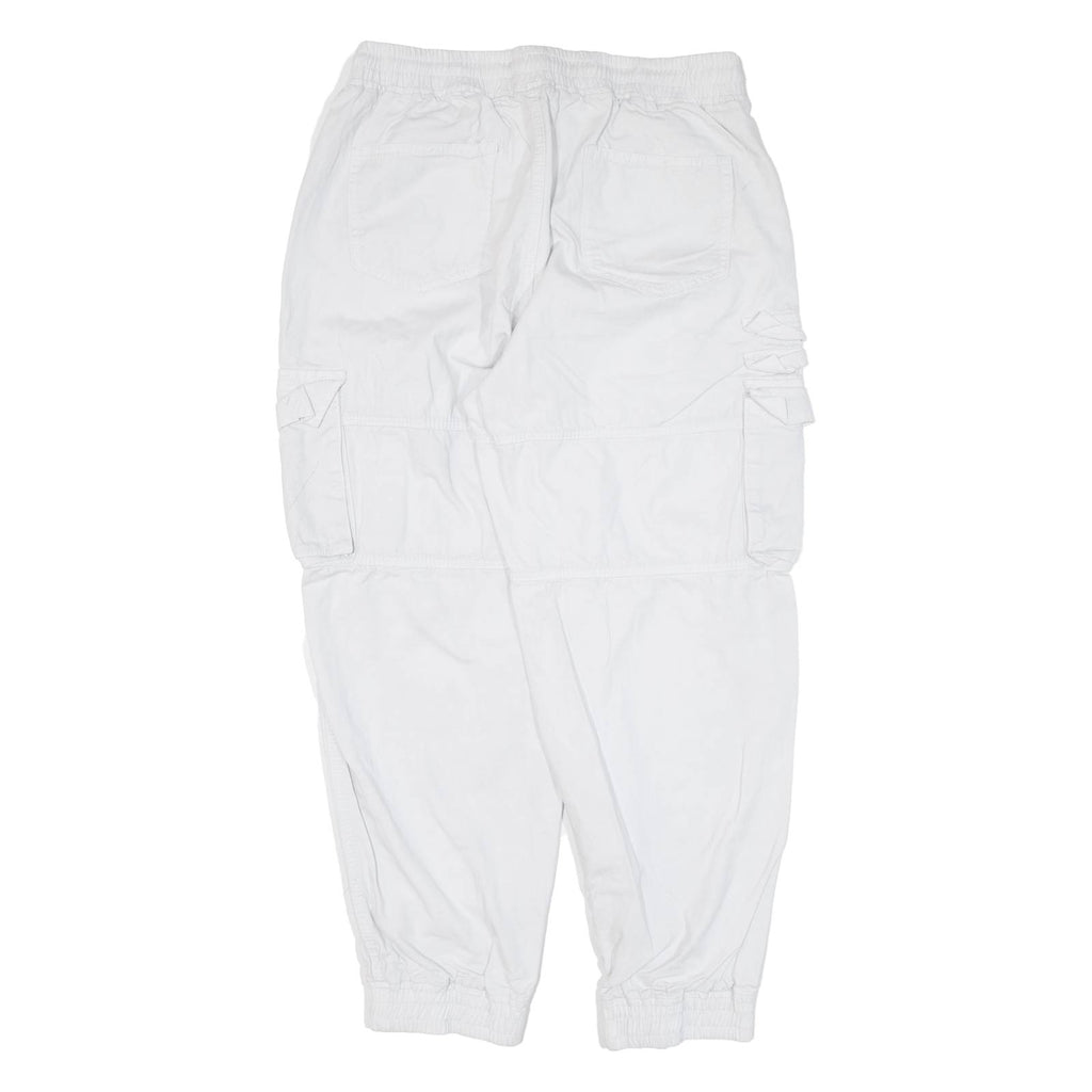 Cargo Womens Trousers White Loose Tapered W29 L26