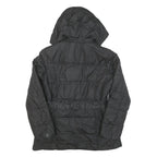 TOMMY HILFIGER Womens Black Classic Jacket M Polyester Blend Quilted Hooded Zip