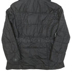 TOMMY HILFIGER Womens Black Classic Jacket M Polyester Blend Quilted Hooded Zip