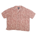 WOOLRICH Mens Rust & Cream Pattern Cotton Blend Shirt 2XL Casual Summer Button