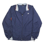 STARTER Mens Navy & Orange Zip Polyester Track Jacket M Sports Casual