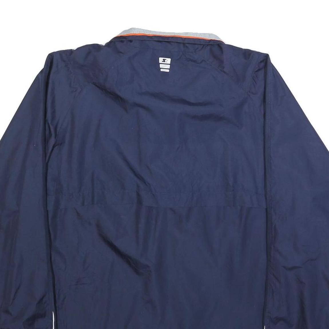STARTER Mens Navy & Orange Zip Polyester Track Jacket M Sports Casual