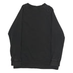 ADIDAS Womens Black Crew Neck UK 10 Sweatshirt Cotton Blend Logo Pullover