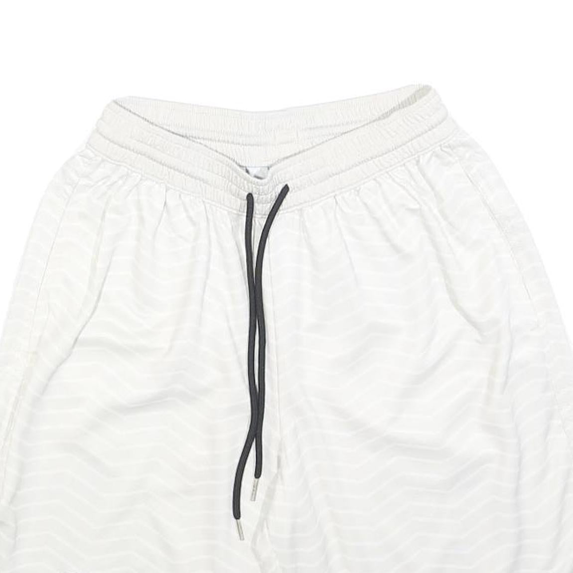 NIKE Mens White Casual Sports Shorts XS W25 Fly 96 Logo Drawstring