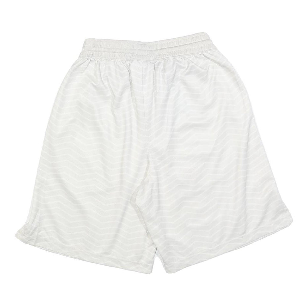 NIKE Mens White Casual Sports Shorts XS W25 Fly 96 Logo Drawstring