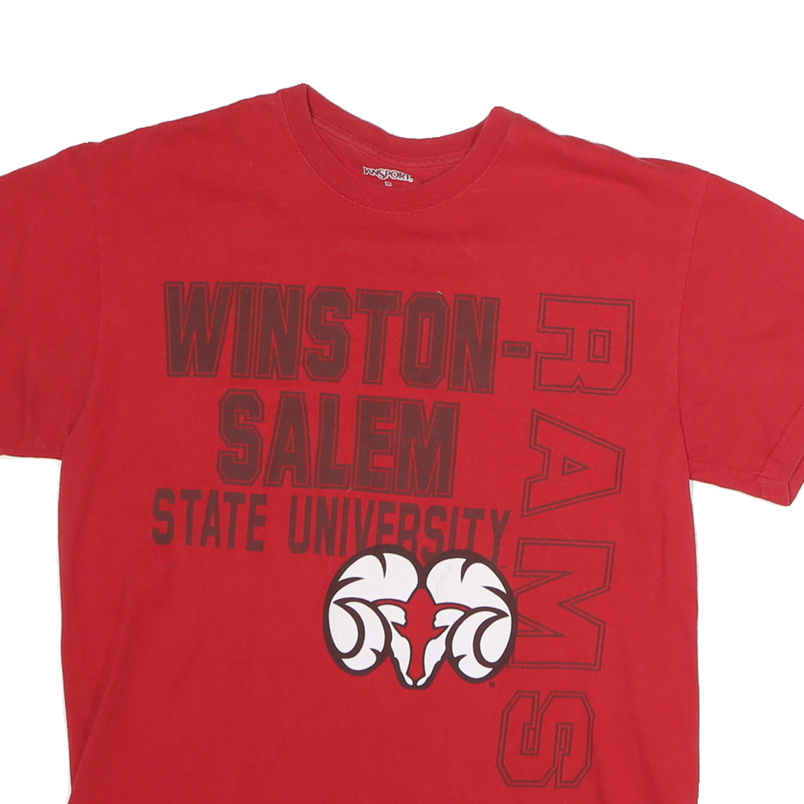 JANSPORT Mens Red Winston Salem State University Graphic T-Shirt M Short Sleeve