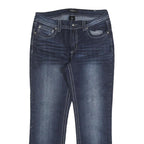 SOKU Womens Jeans Blue Regular Straight Denim Medium W30 L28 Embroidered Back